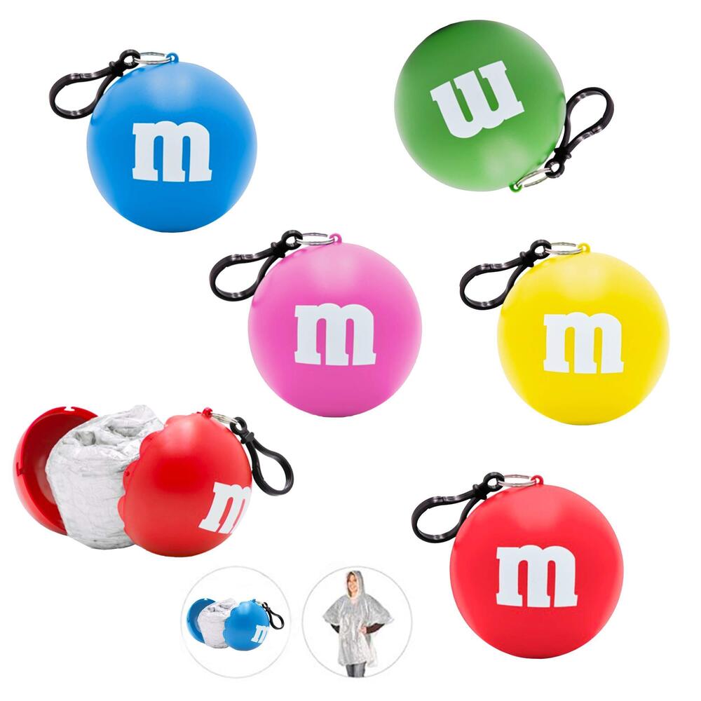 3655 Poncho Ball Keychain Party Favors Bundle ~ 5 Pack"One Size Fits Most"